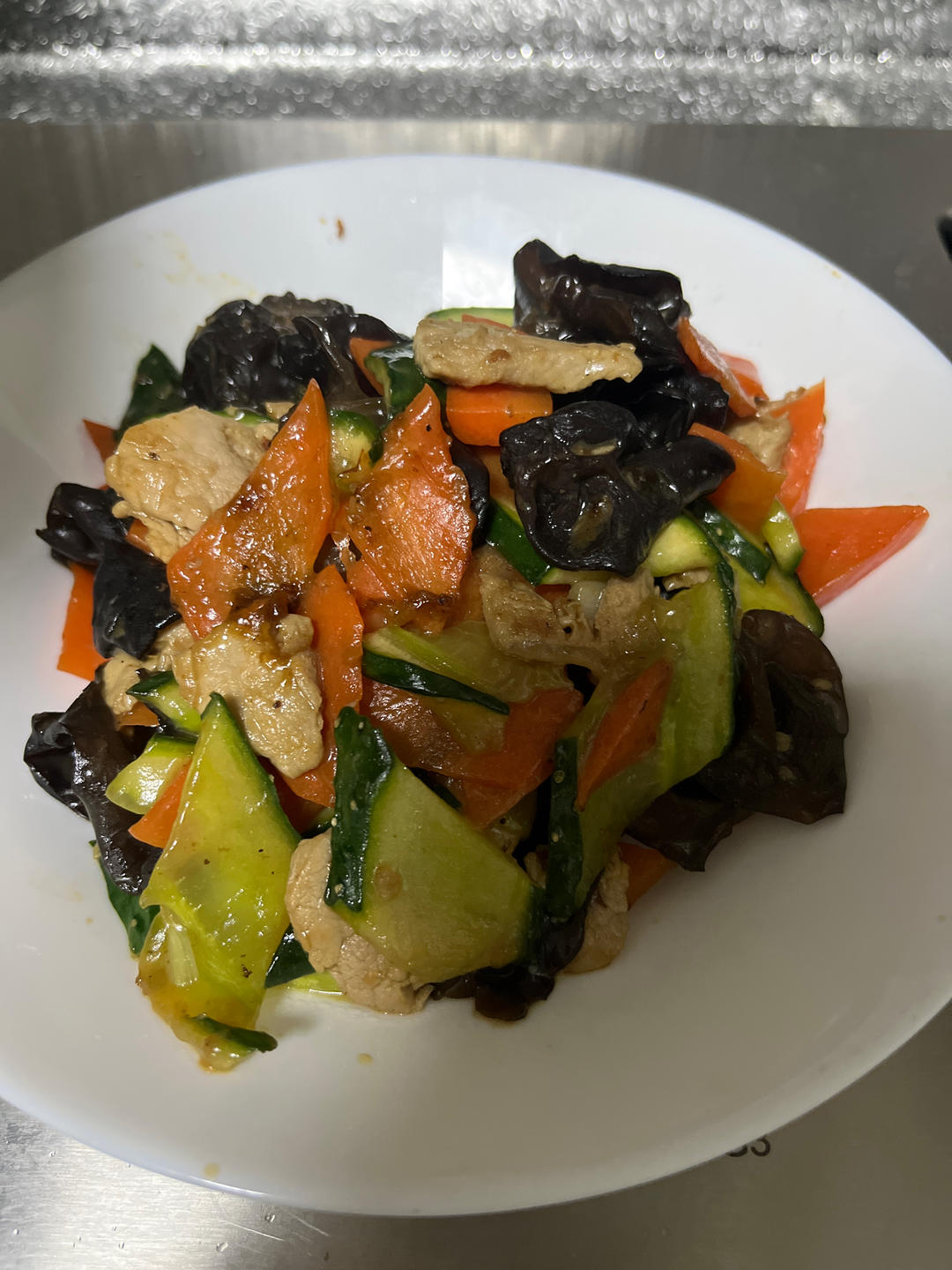 黄瓜木耳肉片