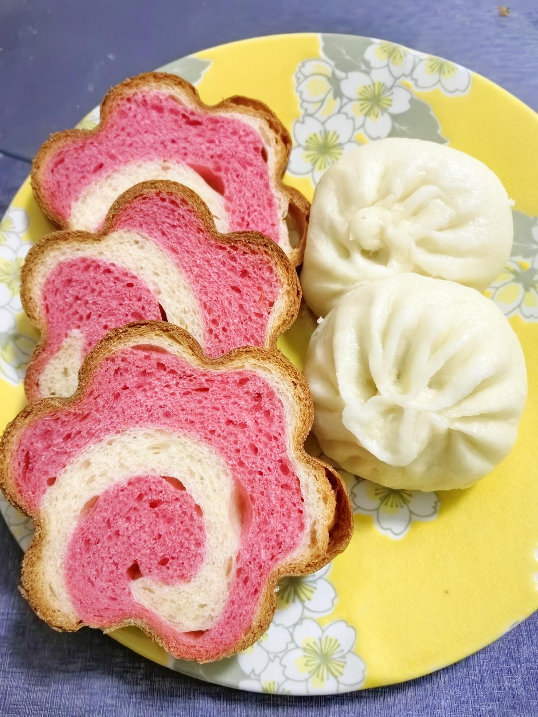 双色梅花吐司