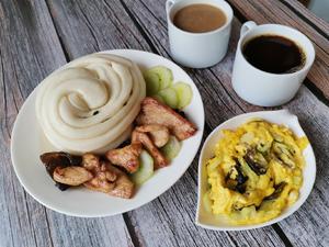 早午餐🍱便当 鸡胸肉炒木耳黄瓜，木耳黄瓜炒蛋工作餐的做法 步骤10
