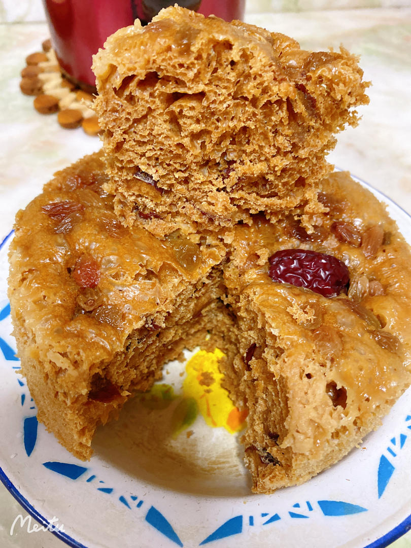 简单零失败红糖发糕枣糕『超松软红枣多多美味升级版』