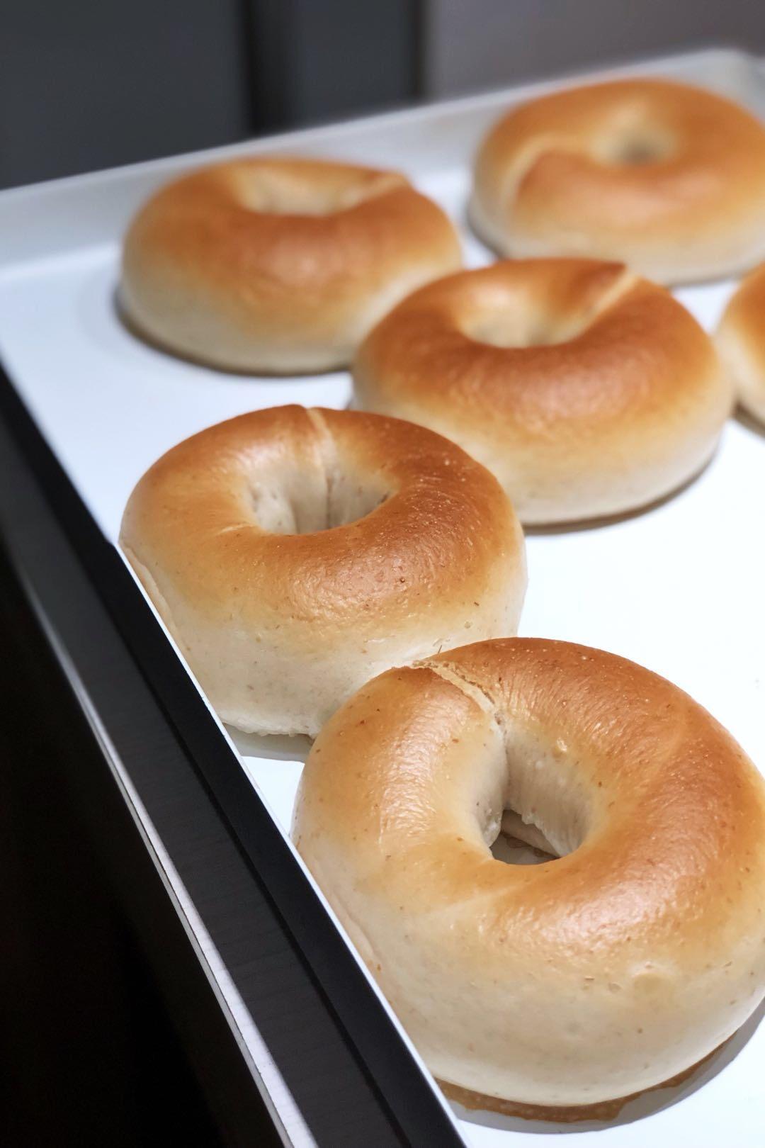 （无油）全麦黑麦贝果bagel~咬劲十足，越嚼越香