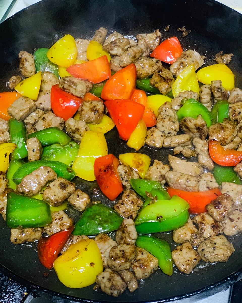 彩椒牛肉粒