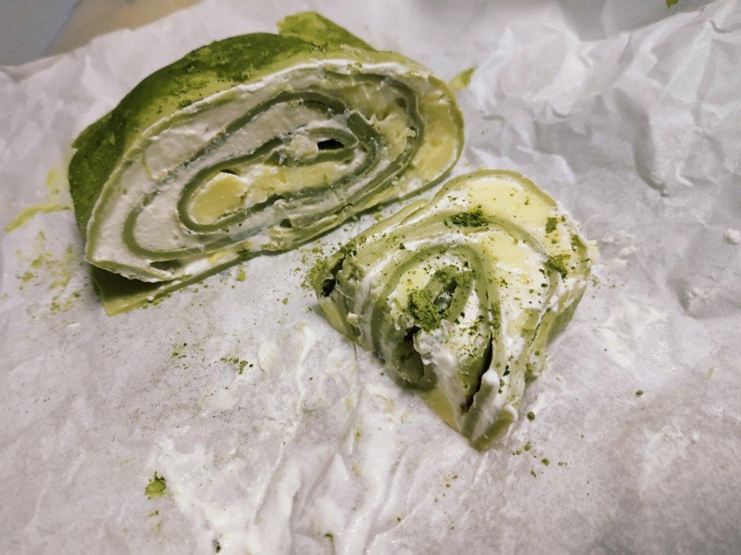 千层毛巾卷，原味、抹茶、巧克力三种口味