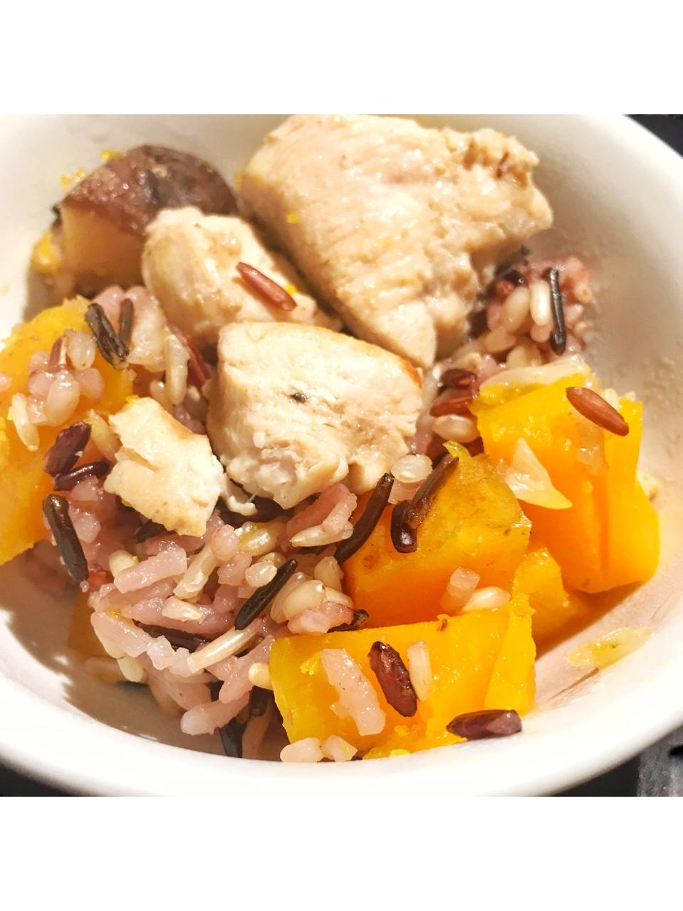 南瓜鸡肉饭