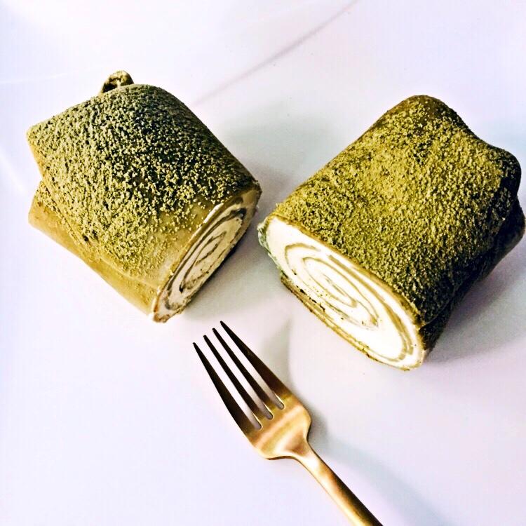 网红食谱│抹茶毛巾卷