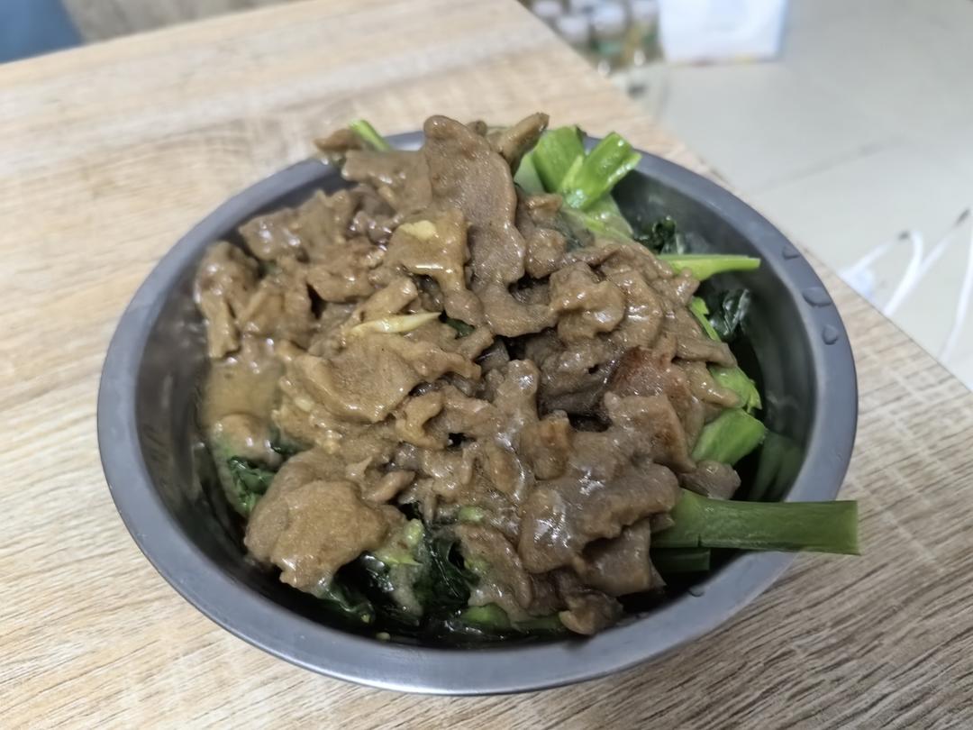 沙茶牛肉炒芥兰