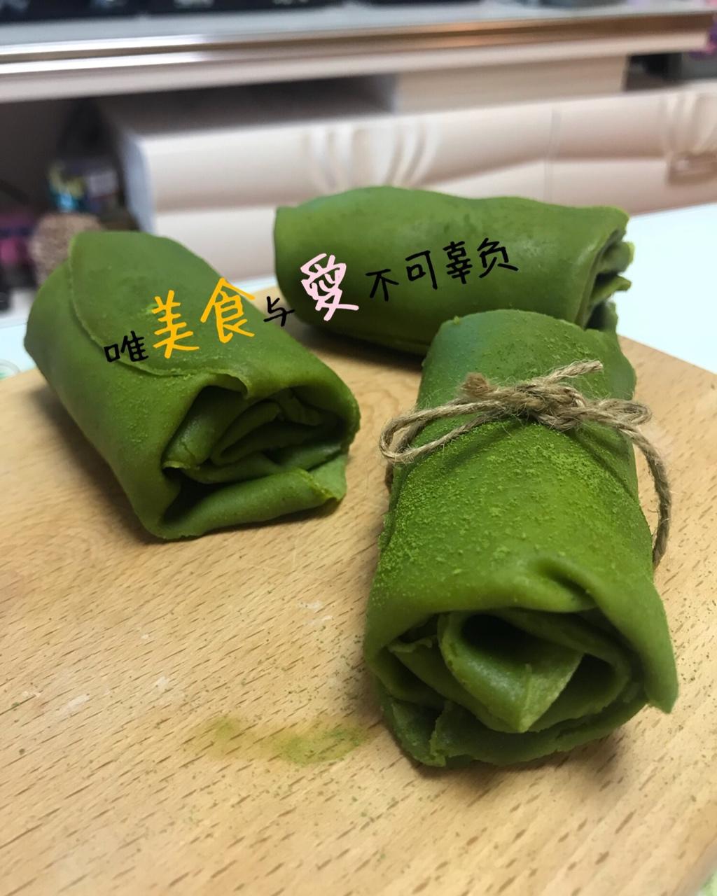 网红食谱│抹茶毛巾卷