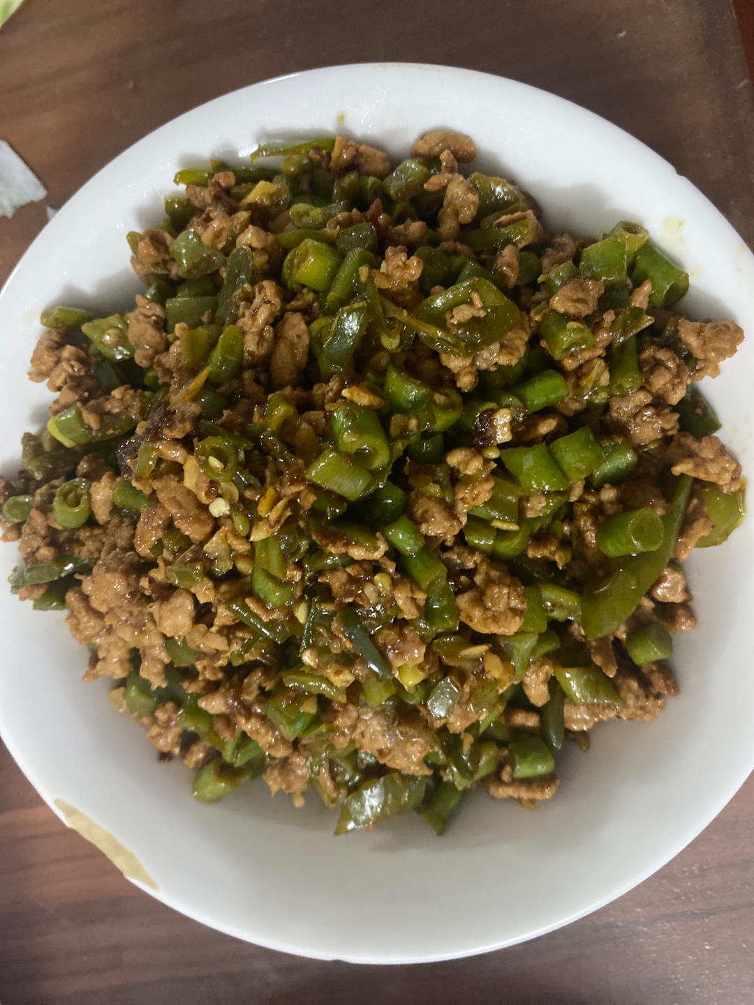 超简单的家常下饭菜猪肉末辣炒豆角