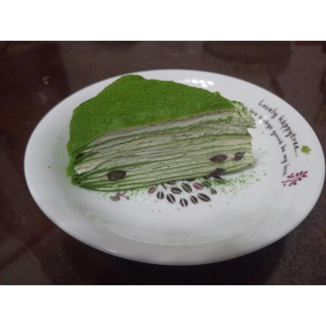 抹茶草莓千层蛋糕（可丽饼）mille crepe cake