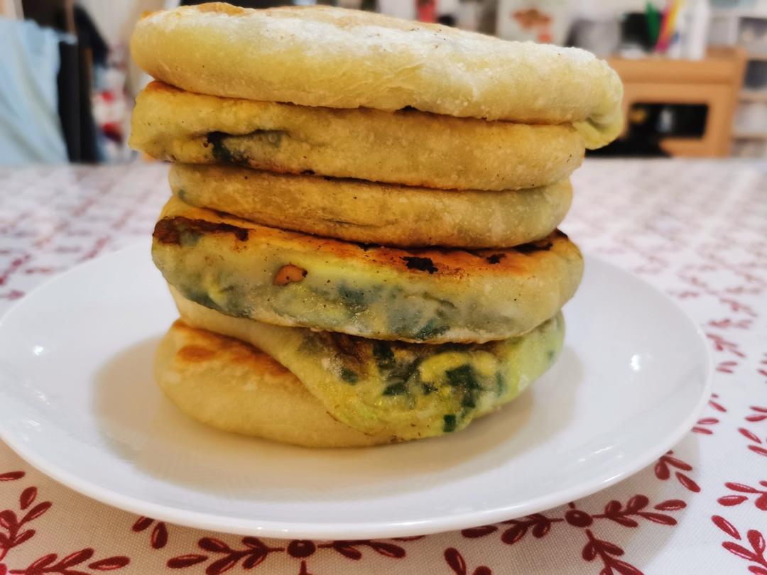 皮薄如纸的韭菜馅饼|免揉面法
