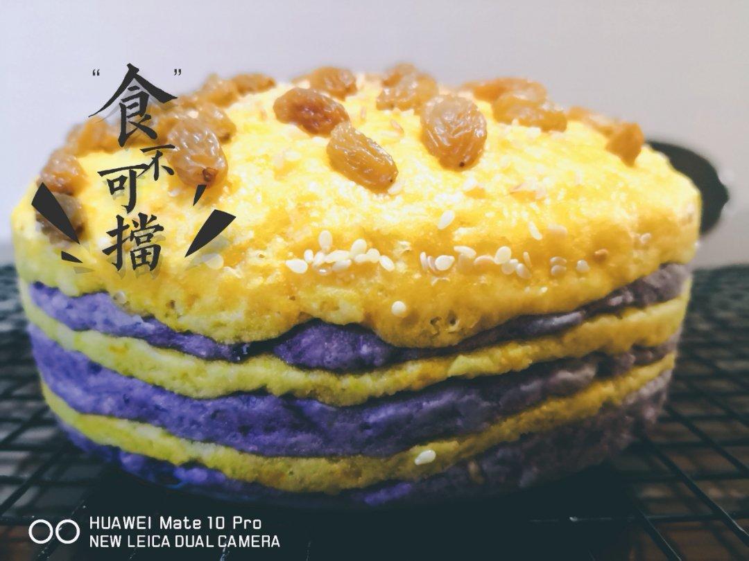 紫薯南瓜双色发糕