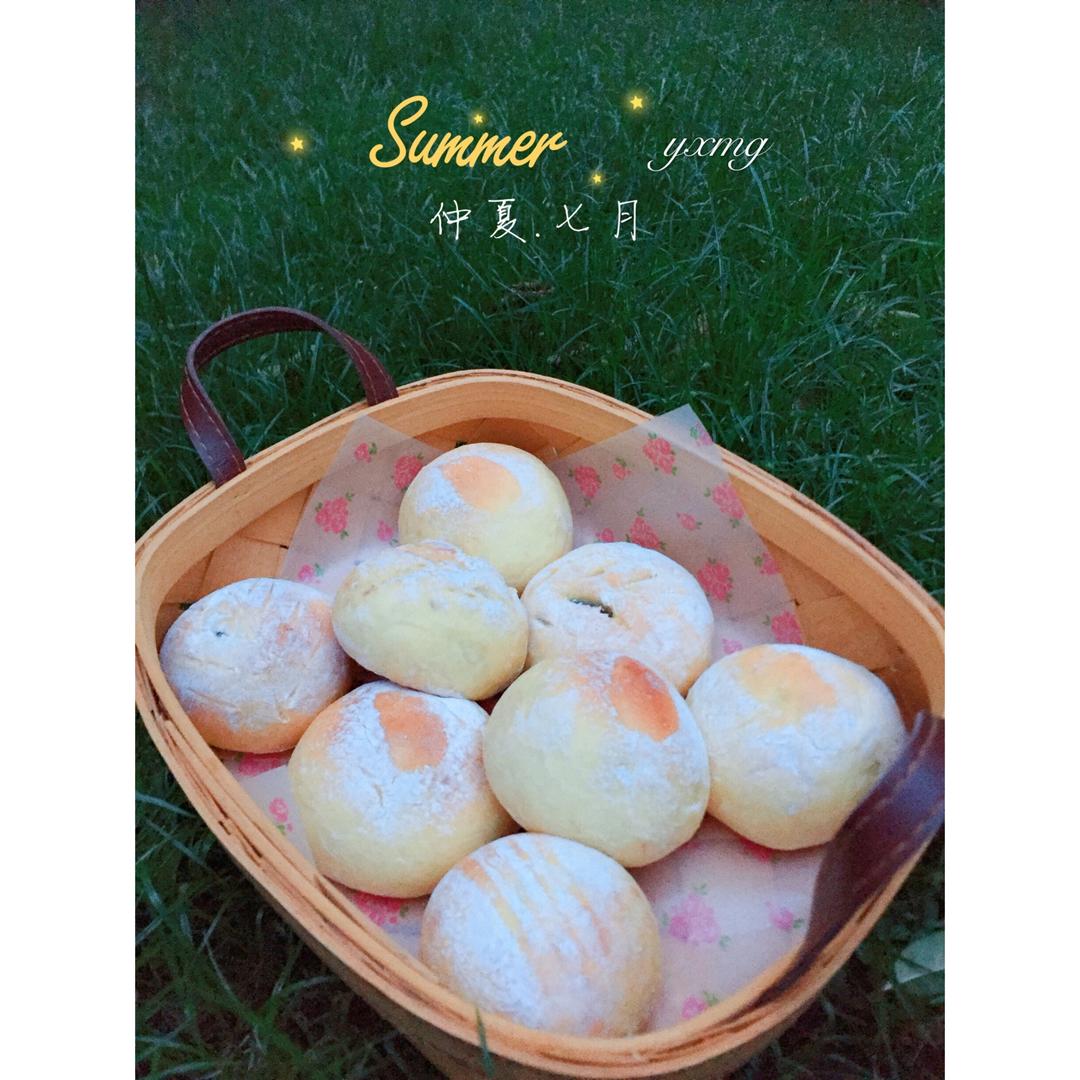 豆沙蛋黄面包～好吃到哭～