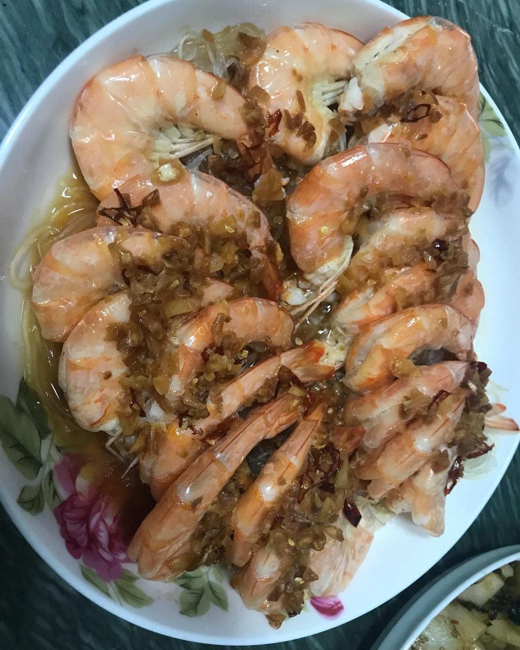 蒜蓉蒸虾