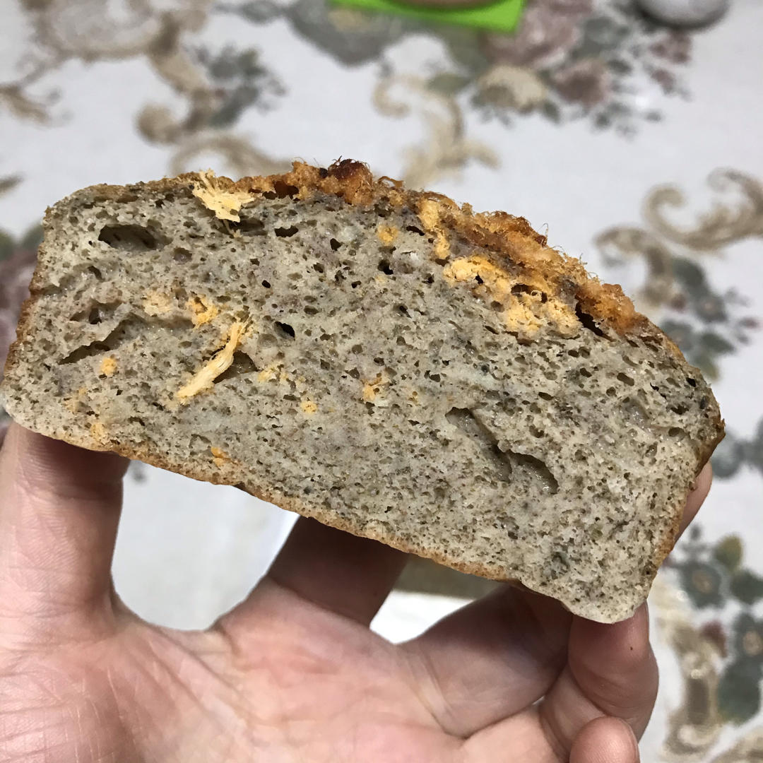 减脂食谱33｜全麦芝士肉松大贝·快手免打发