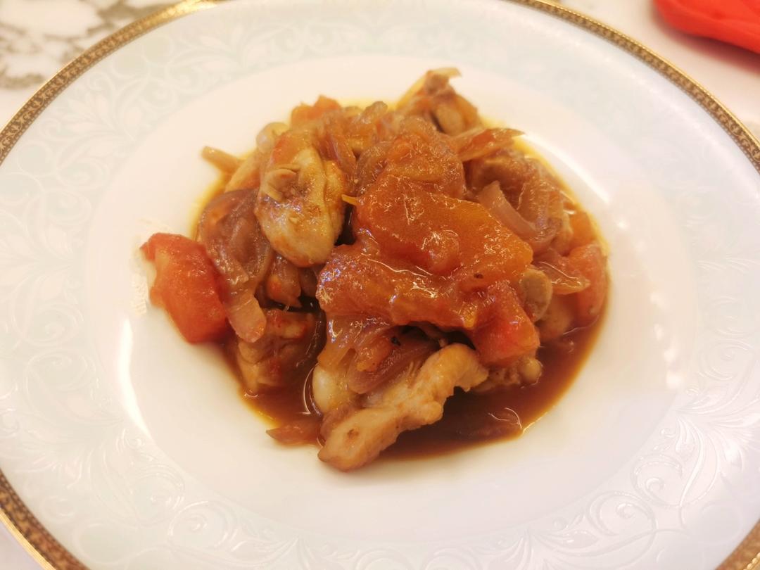 日剧同款🍅番茄烩鸡腿饭（懒人快手一人食）