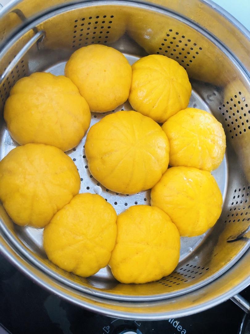 一次性发酵万圣节南瓜馒头，这样做小孩子多吃俩