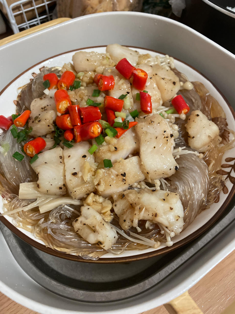 🔥吃不胖❗️蒜蓉粉丝龙利鱼❗️