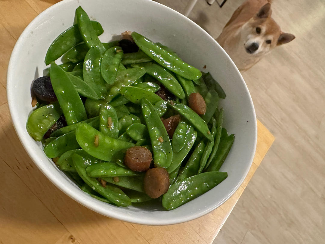 腊肉炒荷蘭豆