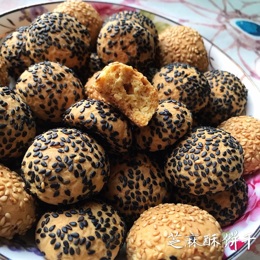 老上海味道——香脆芝麻球开口笑（烤箱版）