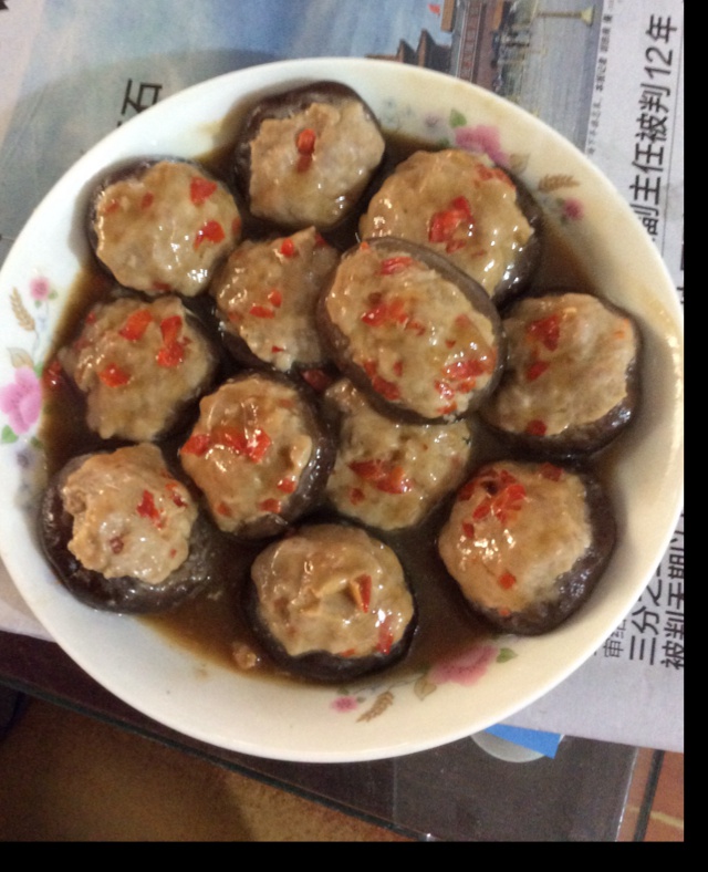 豆腐肉末酿香菇