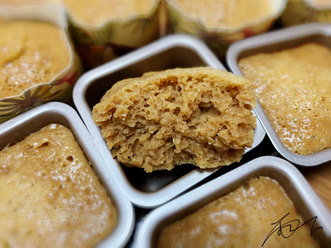 快手红糖白糖大米糕