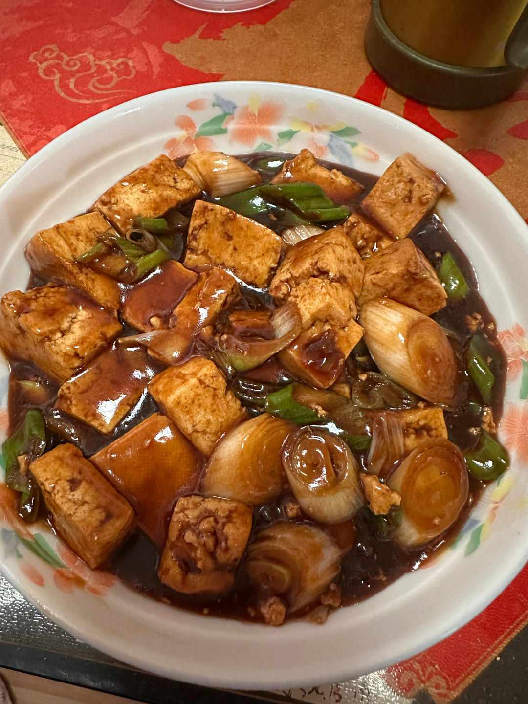 葱烧豆腐
