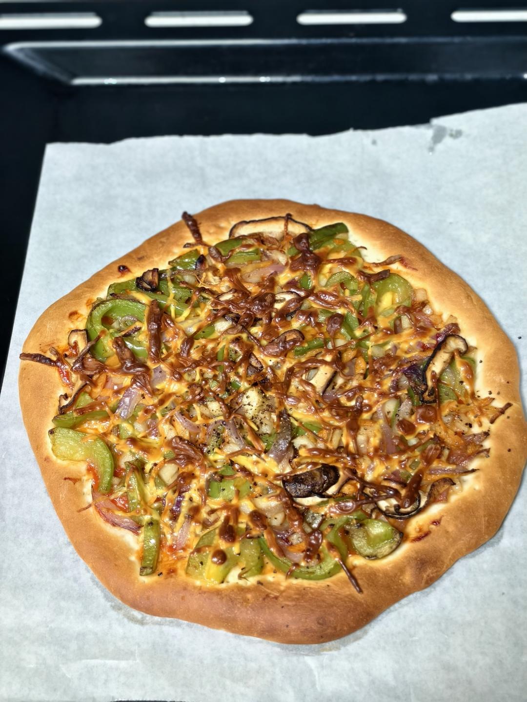 8寸无芝士版素pizza披萨