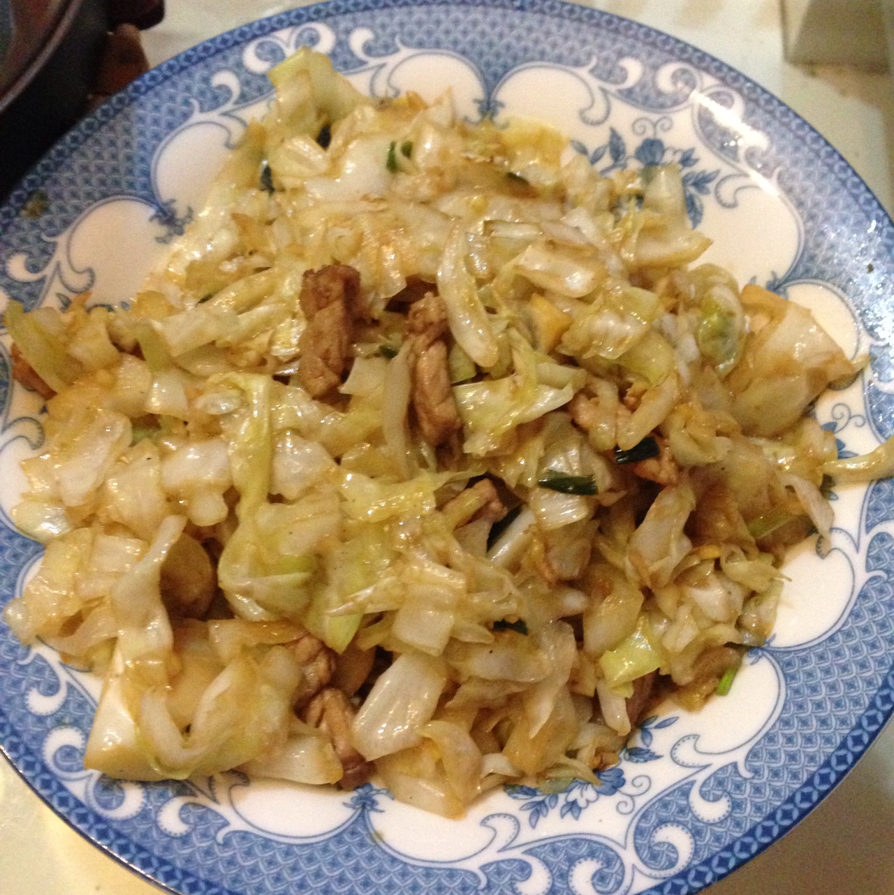 白开水-512做的肉炒甘蓝