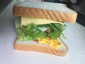 芝士鸡排火腿蛋三明治的做法 步骤5