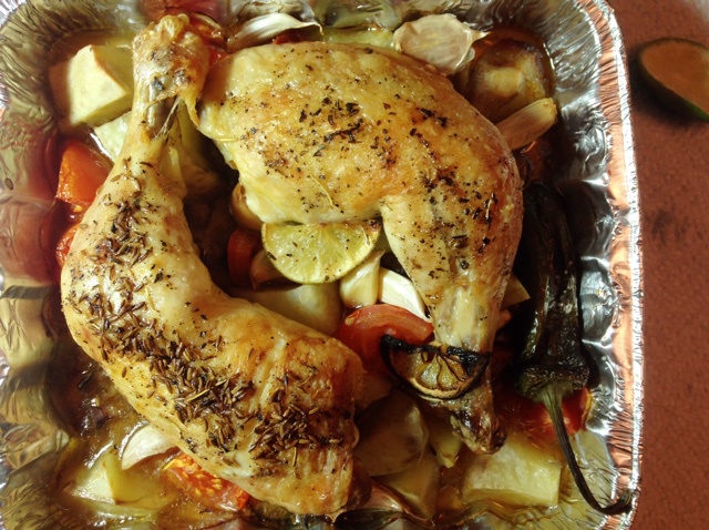 香蒜蕃茄烤鸡腿