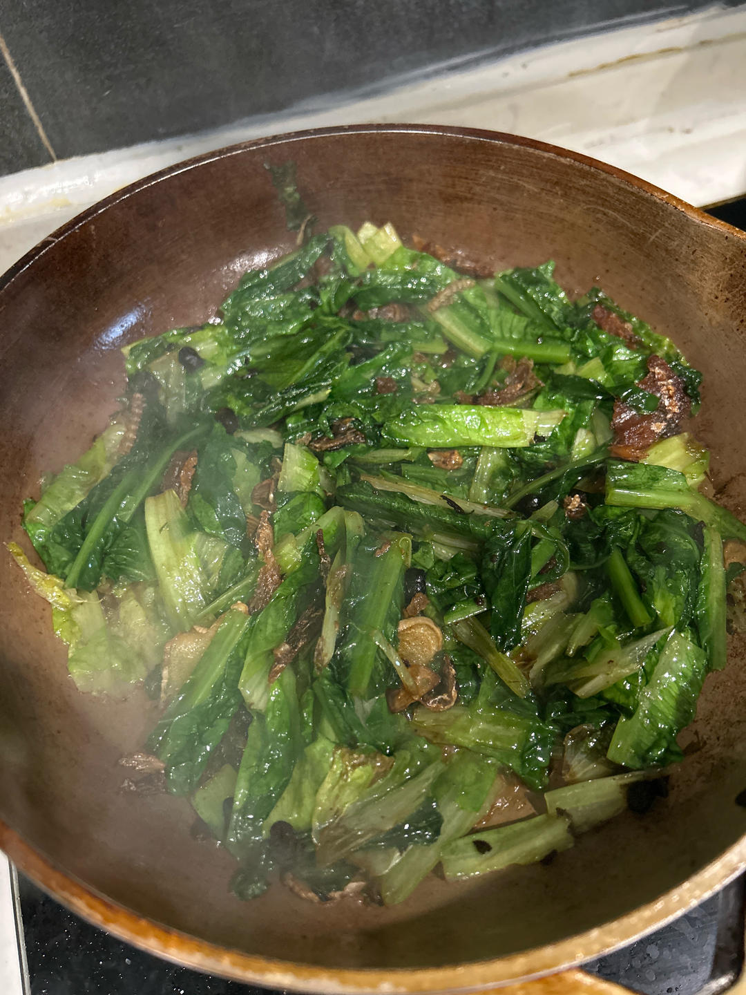 豆豉鲮鱼炒油麦菜