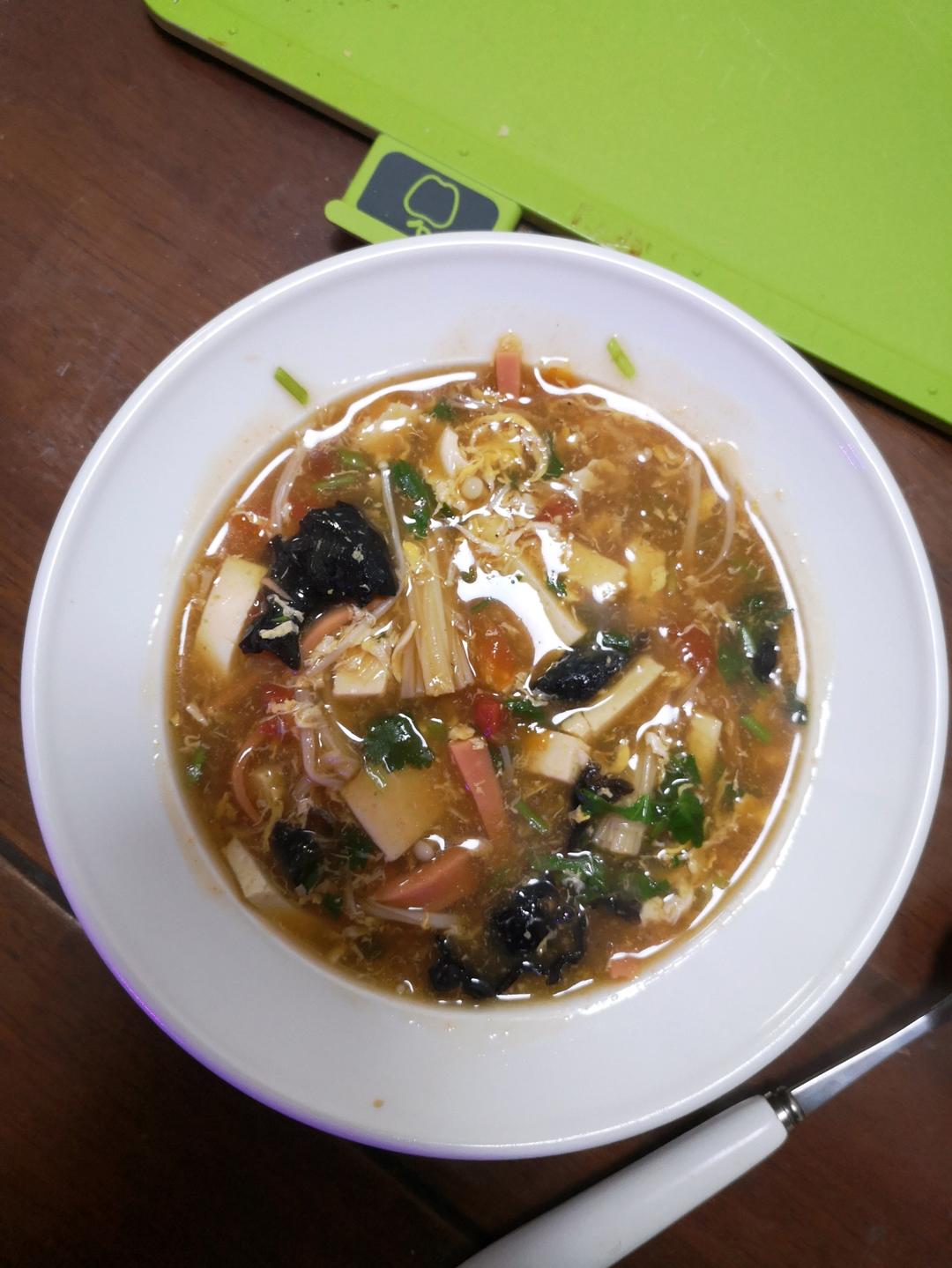 10分钟就能搞定的低脂酸辣汤❗好喝又开胃