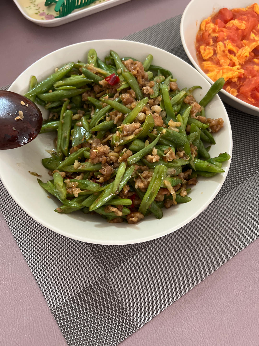 肉沫豆角下饭菜