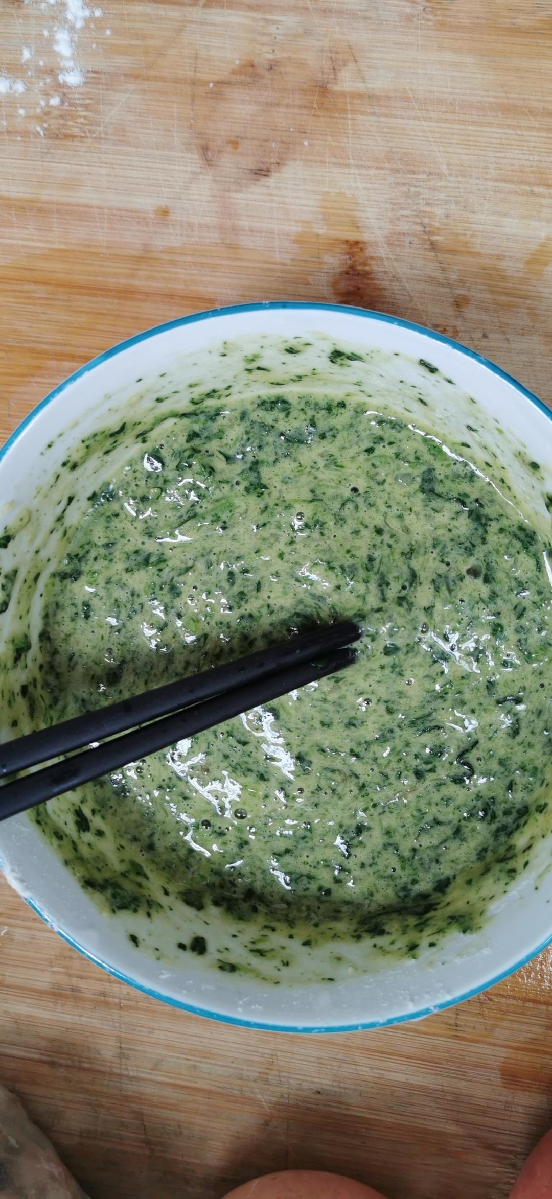菠菜虾仁饼(可当一岁宝宝辅食)
