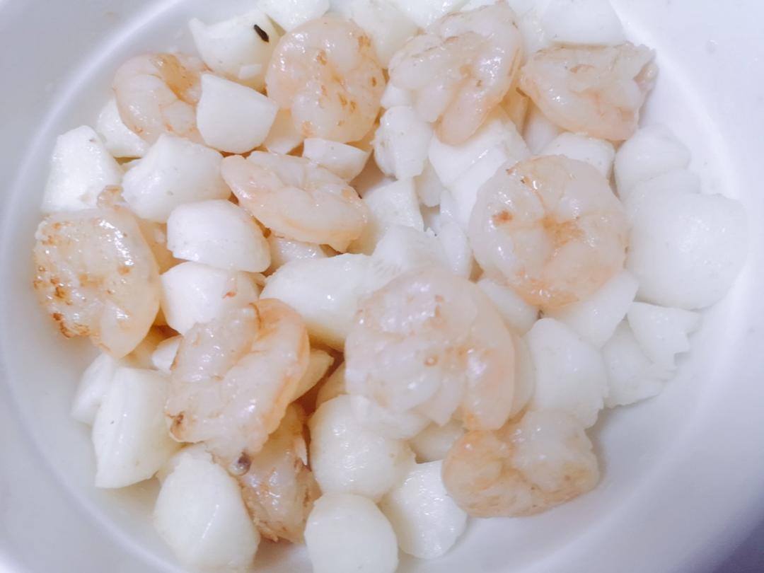 山药荸荠炒虾仁