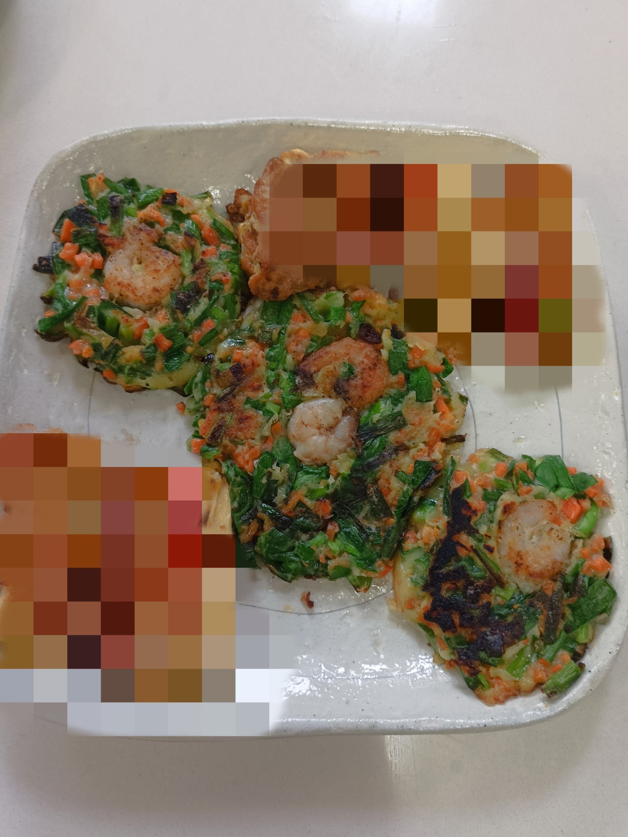 韭菜虾仁煎饼的做法