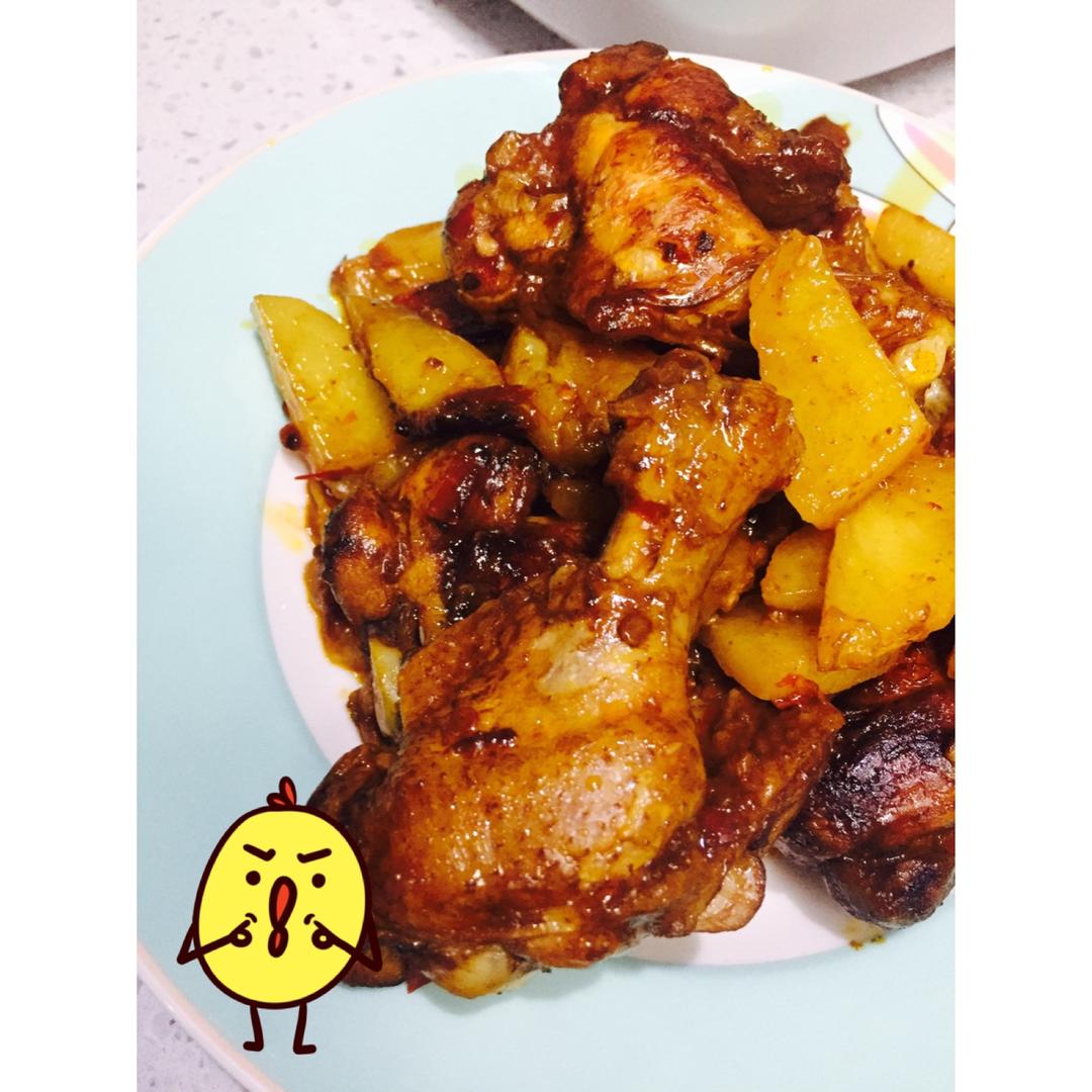 红烧土豆炖鸡腿