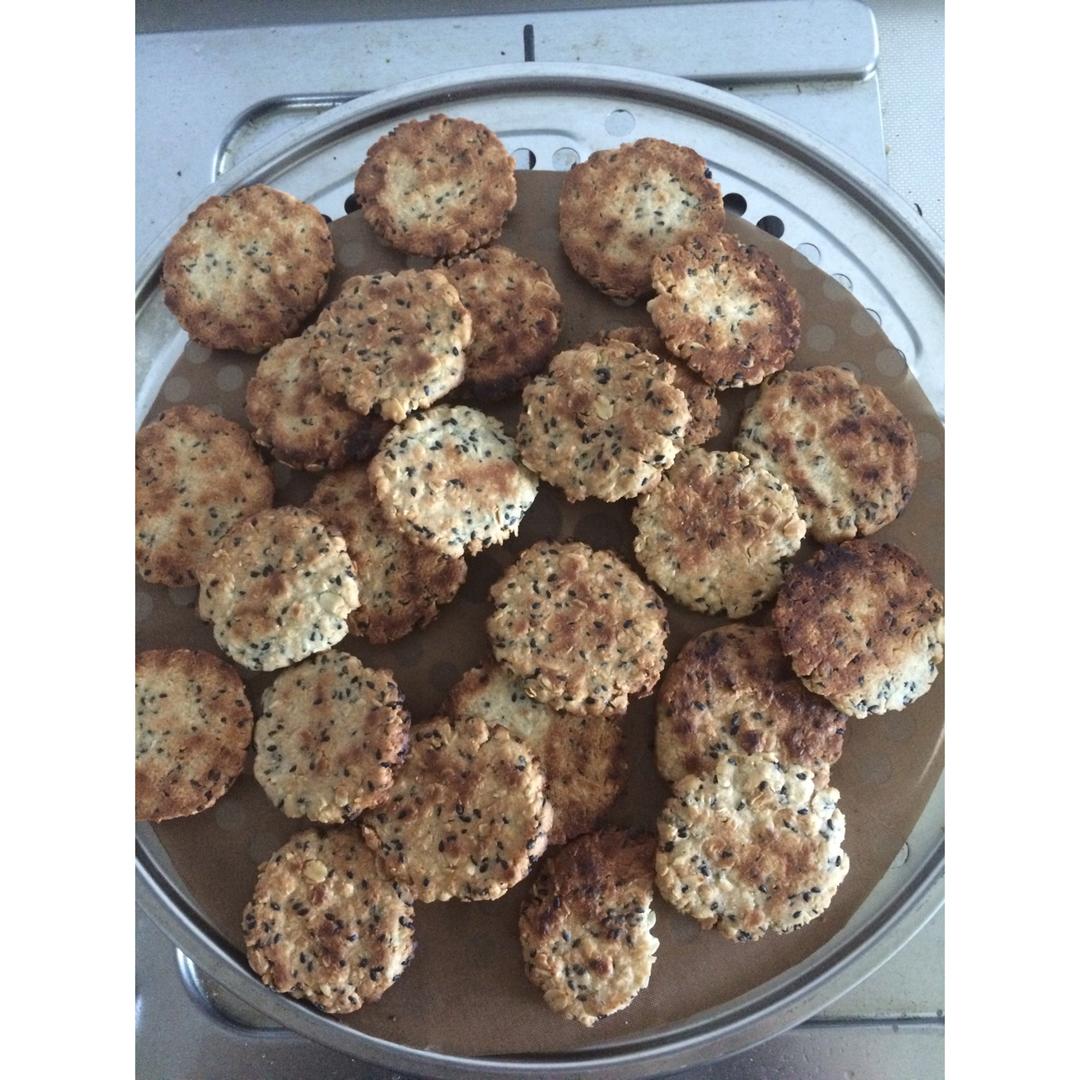 黑芝麻燕麦高纤饼干（无添加，另含植物油减脂配方）