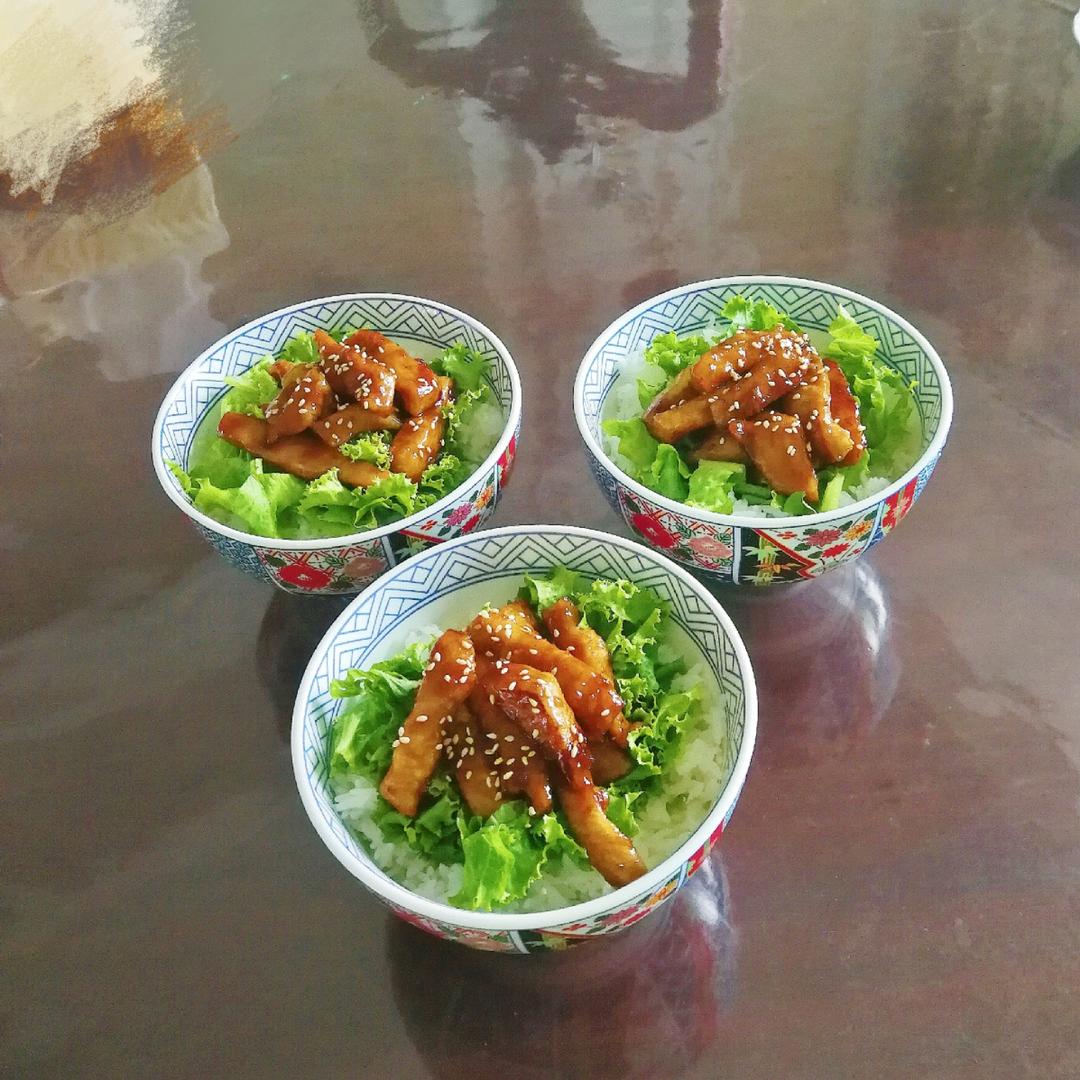 糖醋肉盖浇饭