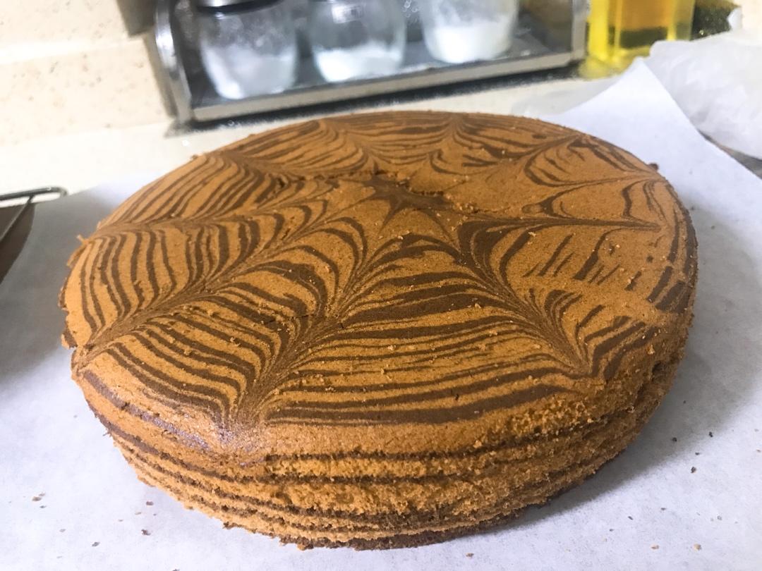 漂亮 斑马纹戚风蛋糕