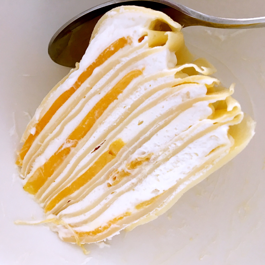 芒果千层蛋糕，100%成功告别煎皮无能