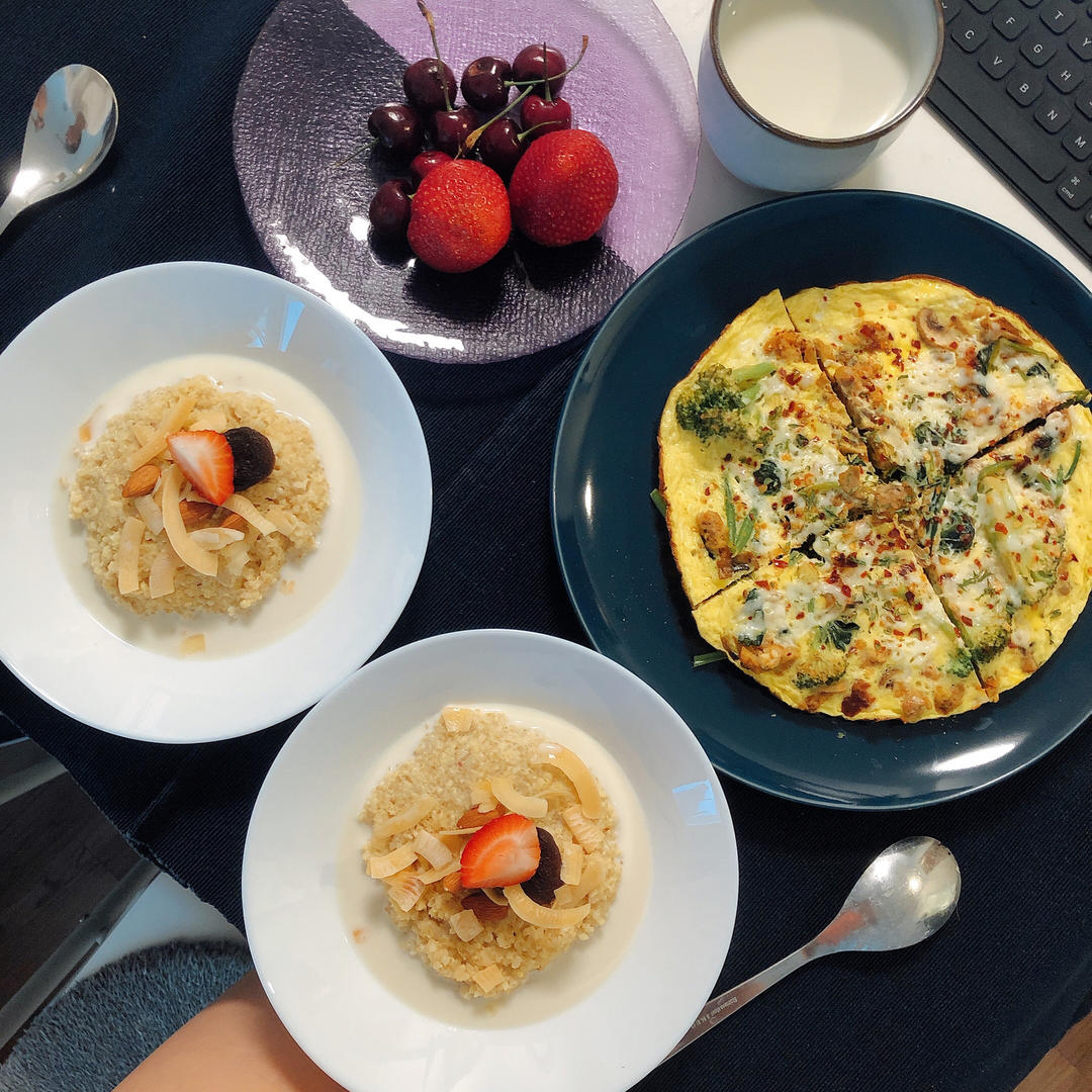 菠菜培根意式蛋饼Spinach&bacon frittata