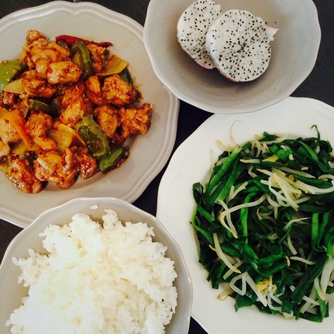 韭菜炒豆芽