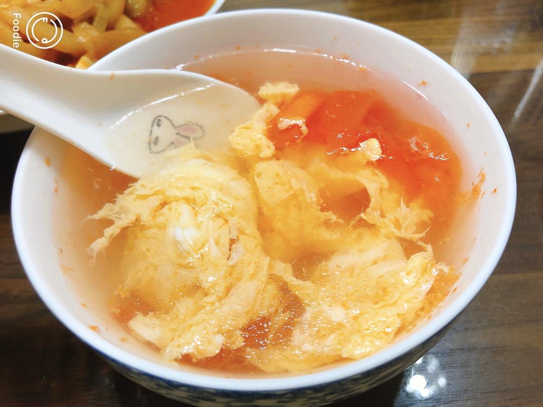 少油无淀粉西红柿鸡蛋汤的做法