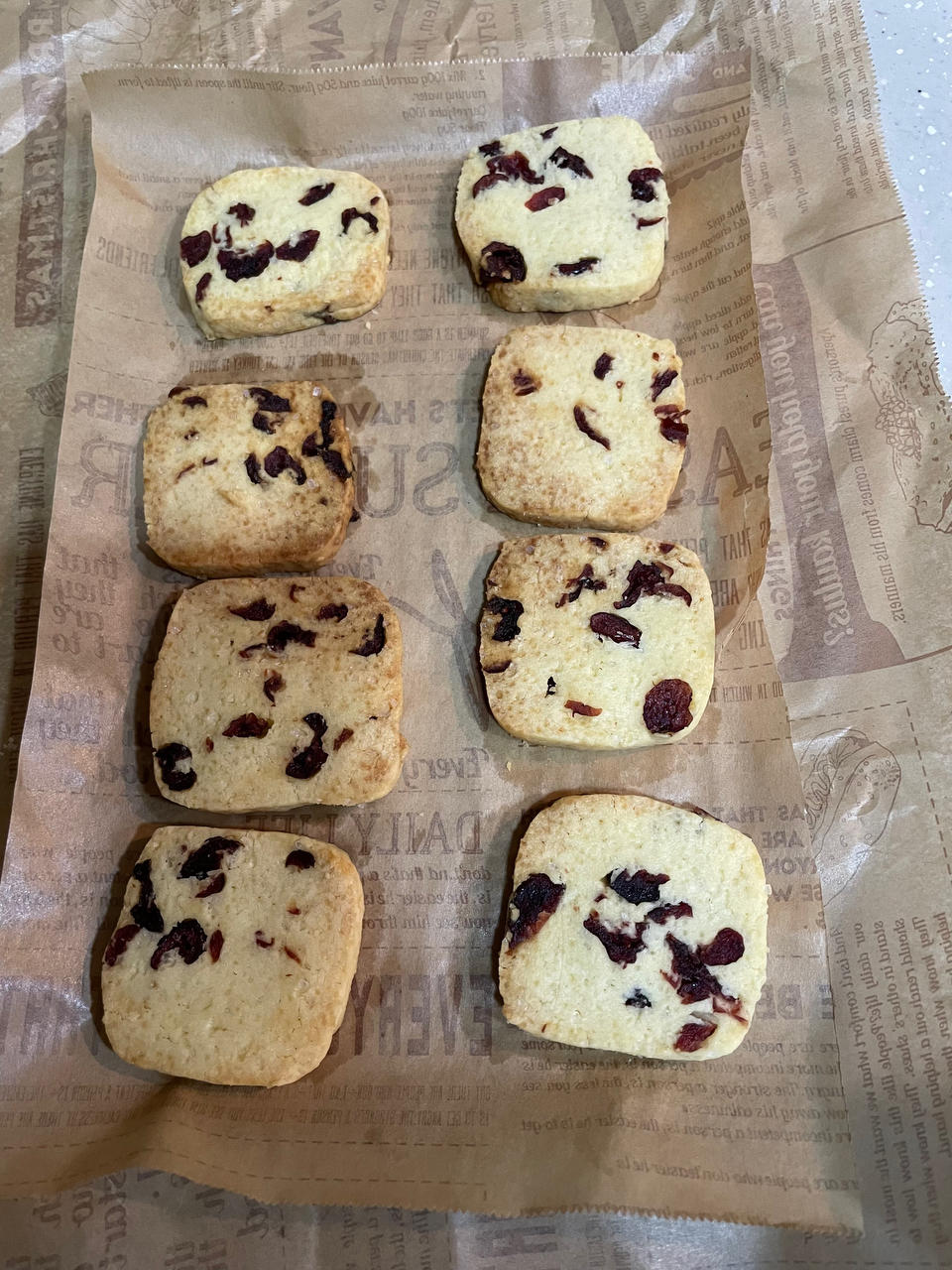 低糖少油版蔓越莓饼干