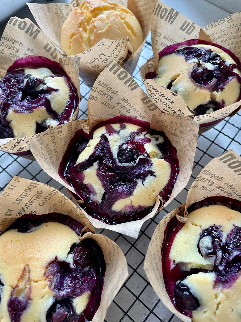 会爆浆的蓝莓玛芬蛋糕