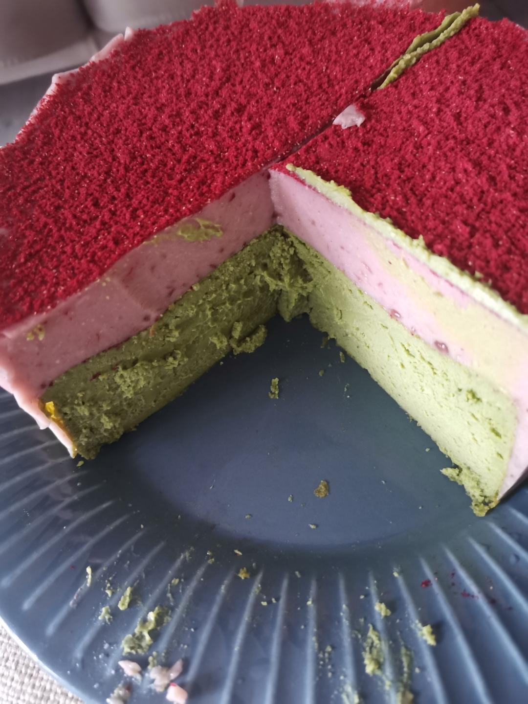 一眼沦陷的初恋甜品🍓草莓抹茶巴斯克蛋糕🍰附80s烤箱烘烤温度