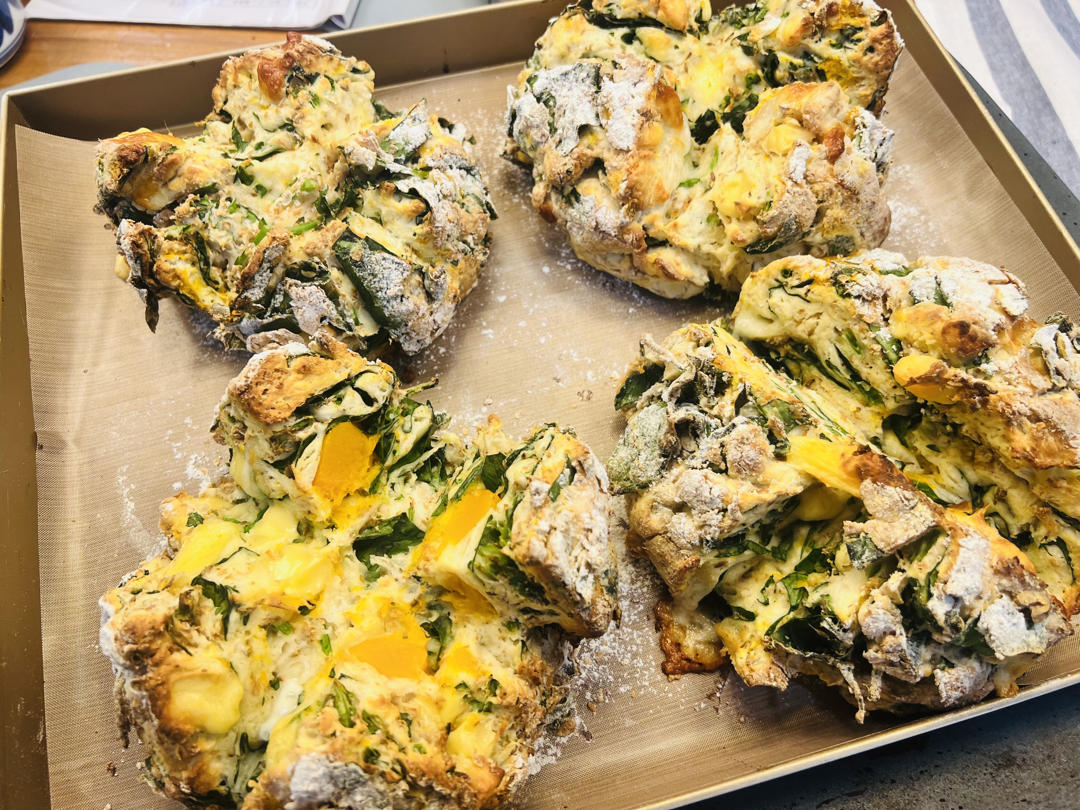 菠菜南瓜奶酪丹波面包丨健康·烘焙