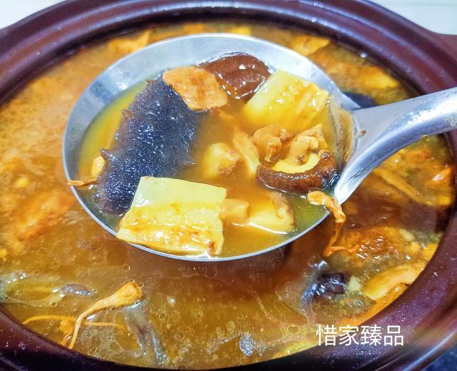 山珍海味之低配版佛跳墙~三菌汤浸海参花胶(非常有面子的宴客大菜,小技巧在最后,新手一定要看完)的做法