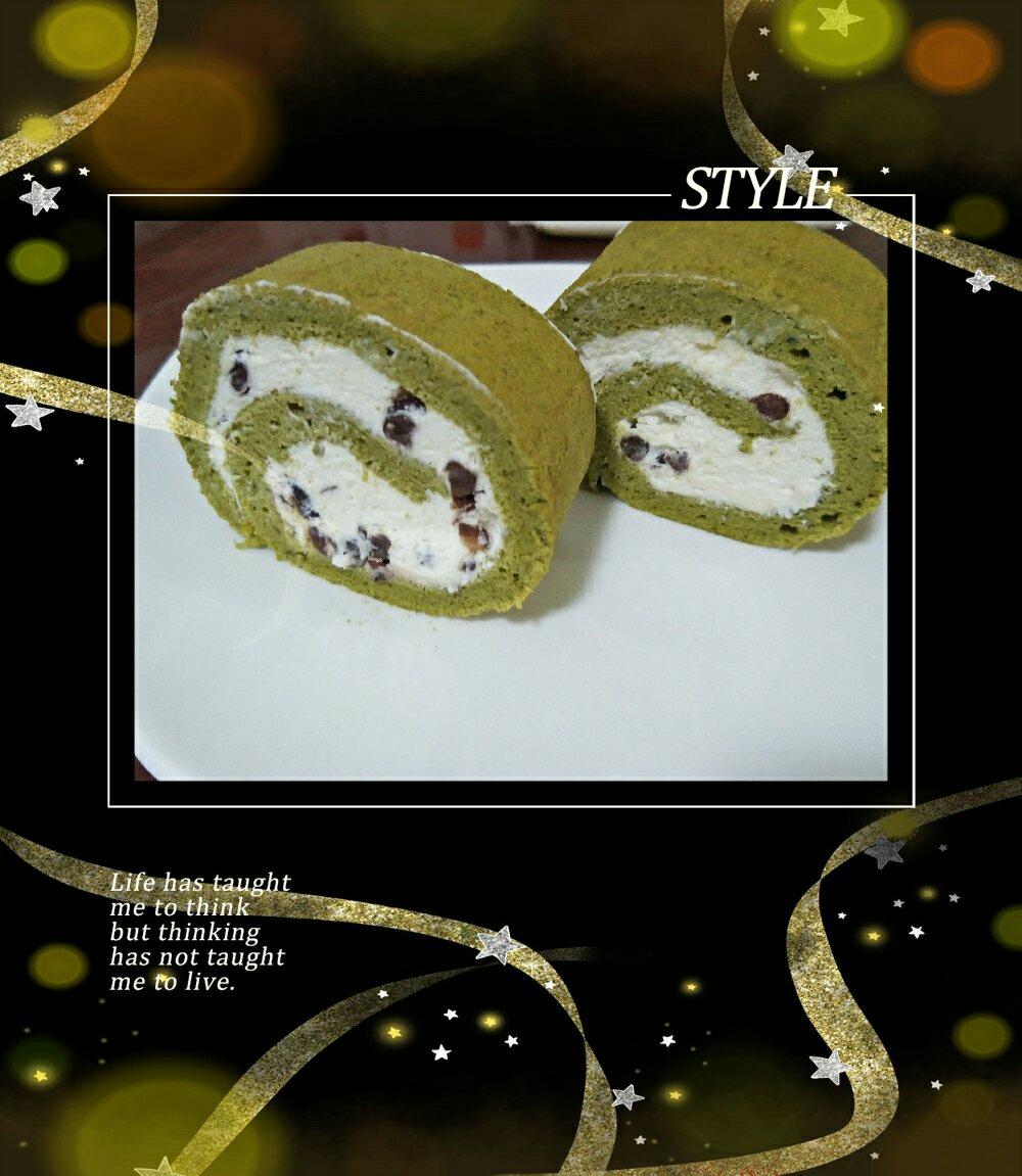 抹茶红豆蛋糕卷